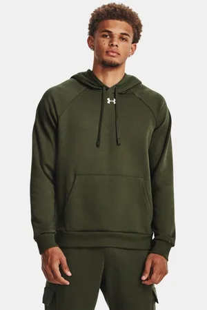Under Armour Herenhoodie Rival Fleece Marine OD Groente / Wit L