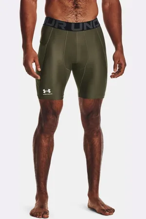 Under Armour HeatGear® compressieshorts voor heren Marine OD Groente / Wit L