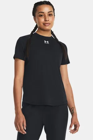 Under Armour Damestop Challenger Pro Training met korte mouwen Zwart / Wit L