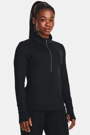 Under Armour Damesshirt Qlifier Run met korte rits Zwart / Reflecterend L