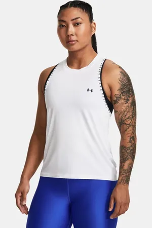 Under Armour Damestanktop Knockout Wit / Zwart L
