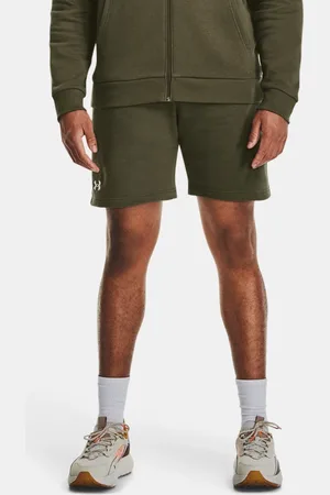 Under Armour Herenshorts Rival Fleece Marine OD Groente / Wit S