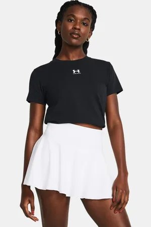 Under Armour Damesshirt Rival Core met korte mouwen Zwart / Wit M