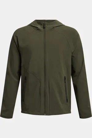 Under Armour Jongensshirt Unstoppable met volledige rits Marine OD Groente / Zwart YLG (149 - 160 cm)