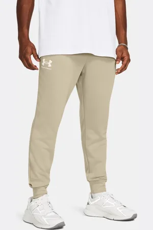 Under Armour Herenjoggingbroek Rival Terry Khaki Base / Onyx Wit 3XL