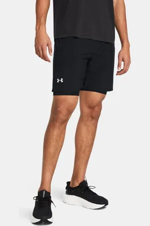 Under Armour Herenshorts Launch 2-in-1 18 cm Zwart / Zwart / Reflecterend 3XL