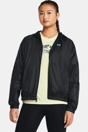 Under Armour Dameswindjack Rival Sport Zwart / Wit L