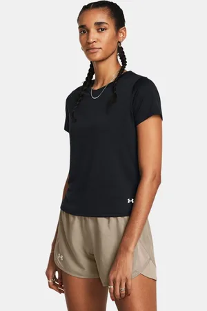 Under Armour Damesshirt Launch met korte mouwen Zwart / Reflecterend L
