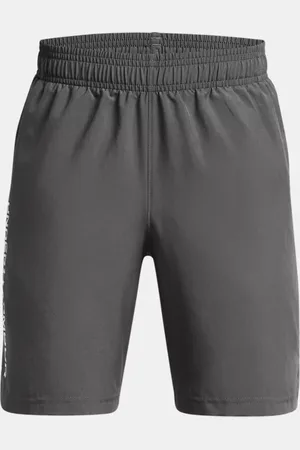 Under Armour Jongensshorts Tech™ Woven Wordmark Castlerock / Wit YLG (149 - 160 cm)