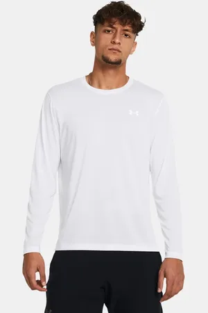 Under Armour Herenshirt Launch met lange mouwen Wit / Reflecterend L