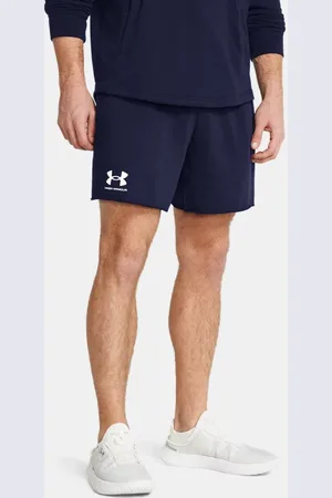Under Armour Herenshorts Rival Terry 15 cm Midnight Marineblauw / Onyx Wit 3XL
