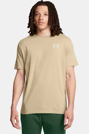 Under Armour Herentop Left Chest Logo met korte mouwen City Khaki / Wit L