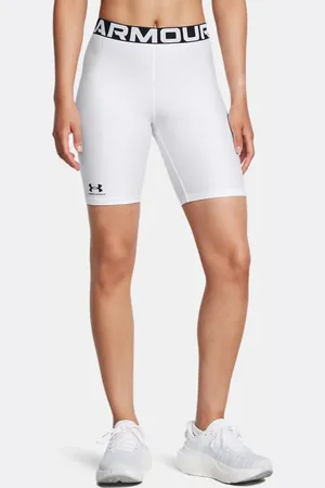Under Armour Damesshorts HeatGear® 20 cm Wit / Zwart L