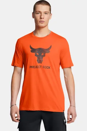 Under Armour Herenshirt Project Rock Payoff Graphic met korte mouwen Team Oranje / Zwart M