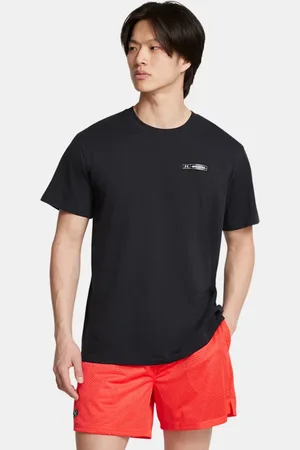 Under Armour Herenshirt Heavyweight Armour Label met korte mouwen Zwart / Zwart / Zwart 3XL
