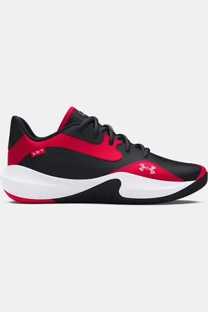 Under Armour Unisex basketbalschoenen Lockdown 7 Low Rood / Zwart / Wit 44.5