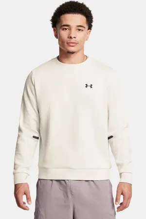 Under Armour Herentrui Unstoppable Fleece Crew Summit Wit / Zwart 3XL