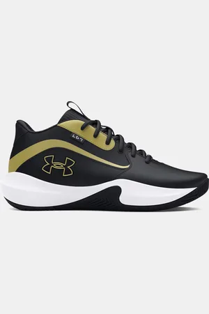 Under Armour Unisex basketbalschoenen Lockdown 7 Zwart / Zwart / Metalen Goud 44.5