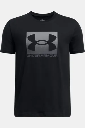 Under Armour T-shirt voor jongens Boxed Sports met korte mouwen Zwart / Pitch Grijs YLG (149 - 160 cm)