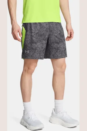 Under Armour Herenshort Launch Elite 18 cm Castlerock / Morph Groente / Reflecterend S