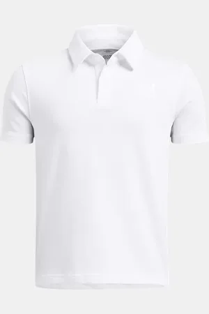 Under Armour Jongenspolo Icon Wit / Wit YLG (149 - 160 cm)