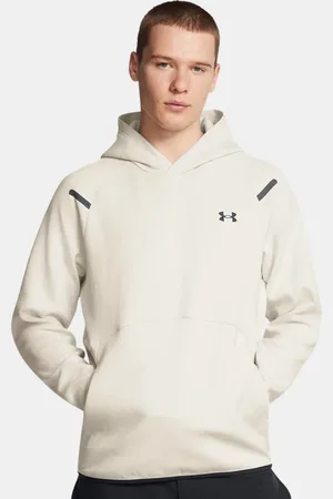 Under Armour Herenhoodie Unstoppable Fleece Summit Wit / Zwart 3XL