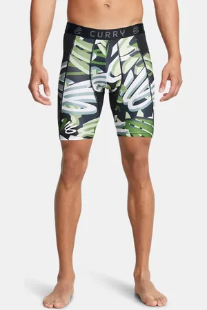 Under Armour Herenshorts Curry HeatGear® Printed Retro Groente / Surplus Groente / Wit L