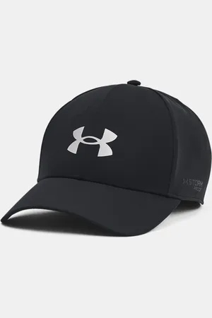 Under Armour Herenpet Driver Rain Stretch Fit Zwart / Metalen Zilver L/XL