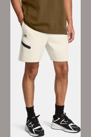 Under Armour Herenshorts Unstoppable Fleece Summit Wit / Zwart L