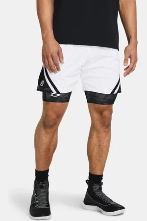 Under Armour Herenshorts Curry Mesh Wit / Zwart / Wit L