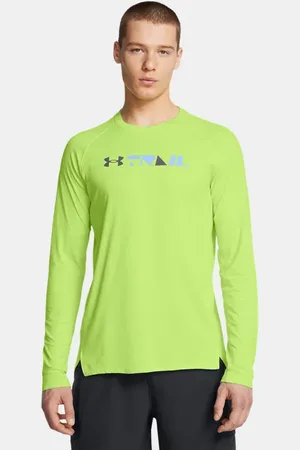 Under Armour Herenshirt Trail Run Graphic met lange mouwen Morph Groente / Anthracite / Reflecterend L
