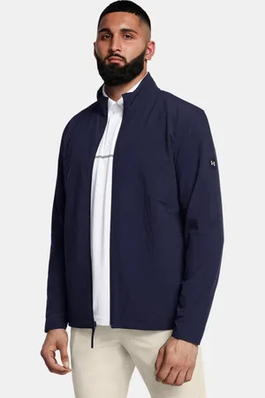 Under Armour Herenjack Drive Pro Storm Lightweight Insulated Midnight Marineblauw / Metalen Zilver L
