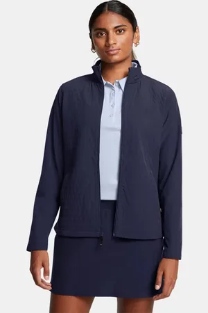 Under Armour Damesjack Drive Pro Storm Lightweight Insulated Midnight Marineblauw / Metalen Zilver L