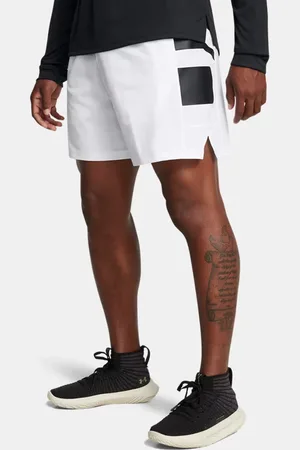 Under Armour Herenshorts Zone Woven Wit / Racer Rood / Zwart L