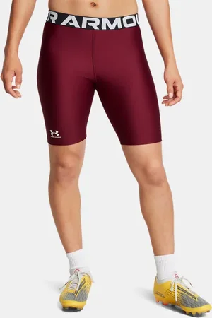 Under Armour Damesshorts HeatGear® 20 cm Cardinal / Wit S