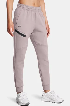 Under Armour Damesjoggingbroek Unstoppable Fleece Tetra Grijs / Zwart L