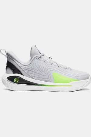Under Armour Basketbalschoenen Grade School Curry 12 Halo Grijs / Zwart / High Vis Geel 35.5