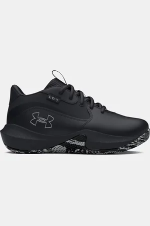 Under Armour Basketbalschoenen Pre-School Lockdown 7 Zwart / Zwart / Metalen Zilver 32