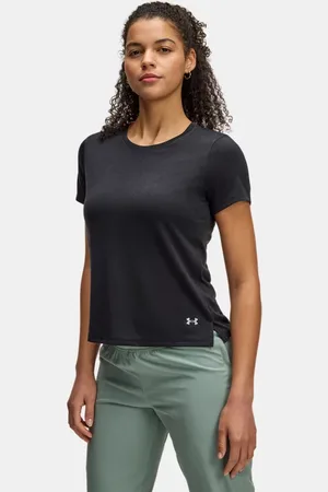 Under Armour Damesshirt Launch Camo met korte mouwen Zwart / Reflecterend L
