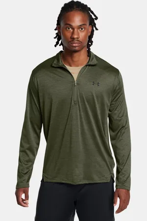 Under Armour Herenshirt Tech™ Vent met korte rits Marine OD Groente / Zwart L