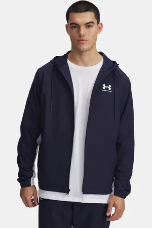 Under Armour Herenwindjack Rival Woven Midnight Marineblauw / Midnight Marineblauw / Wit L