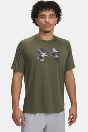 Under Armour Herenshirt Tech™ Print Fill met korte mouwen Marine OD Groente / Zwart L