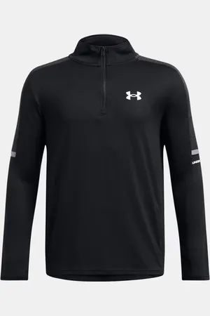 Under Armour Jongensshirt Tech™ Utility met korte rits Zwart / Zwart / Wit YLG (149 - 160 cm)