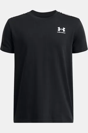 Under Armour Jongensshirt Sportstyle Taped met korte mouwen Zwart / Wit YLG (149 - 160 cm)