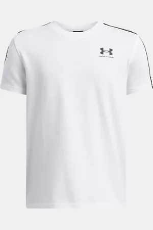 Under Armour Jongensshirt Sportstyle Taped met korte mouwen Wit / Zwart YLG (149 - 160 cm)