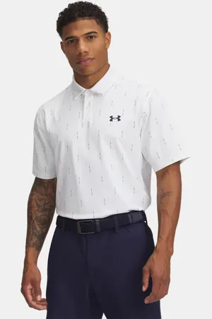 Under Armour Herenpolo Tee To Green Printed Wit / Midnight Marineblauw L