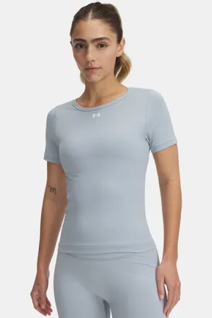 Under Armour Damesshirt Train Seamless met korte mouwen Harbor Blauw / Wit L