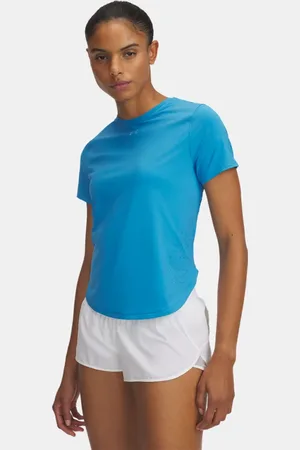 Under Armour Damesshirt Launch Elite met korte mouwen Ether Blauw / Reflecterend L