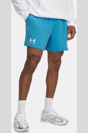 Under Armour Herenshorts Rival Terry 15 cm Ether Blauw / Onyx Wit 3XL