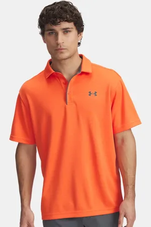 Under Armour Herenpolo Tech™ Fire / Pitch Grijs L